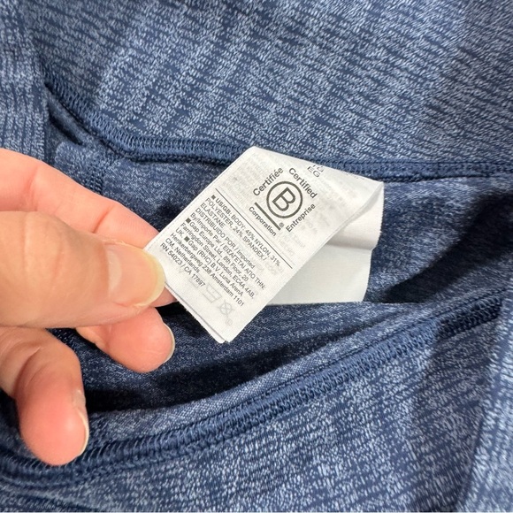 Athleta Elation Textured Straight Leg Pants Nara Shibori Blue - Picture 4 of 9